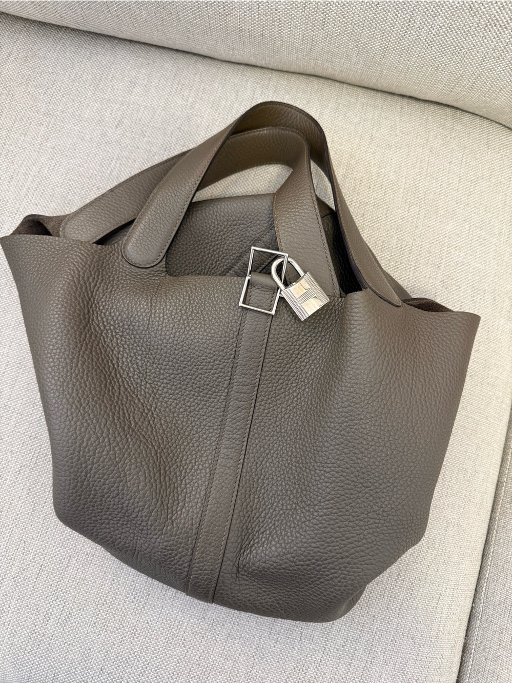 Hermes Picotin Lock GM Handbag Etain - Picture 11 of 12